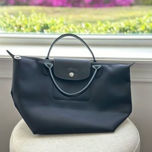 Longchamp Small Black Le Planetes (Like Le Pliage/Neo)